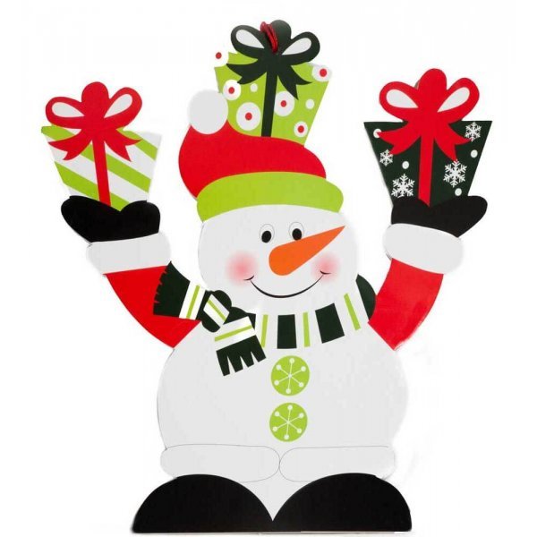 Χριστουγεννιάτικος Διακοσμητικός Παιδικός Κρεμαστός Χιονάνθρωπος (38cm)