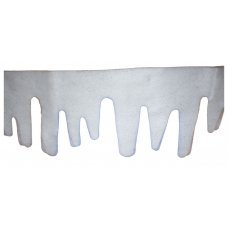 Χριστουγεννιάτικος Διακοσμητικός Λευκός Τάπητας, με Σταλακτίτες - Σετ 2 τεμ. (65cm)