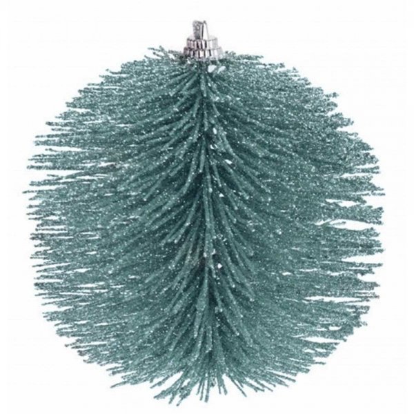 Χριστουγεννιάτικη Μπάλα με Πευκοβελόνες Γαλάζια (10cm)