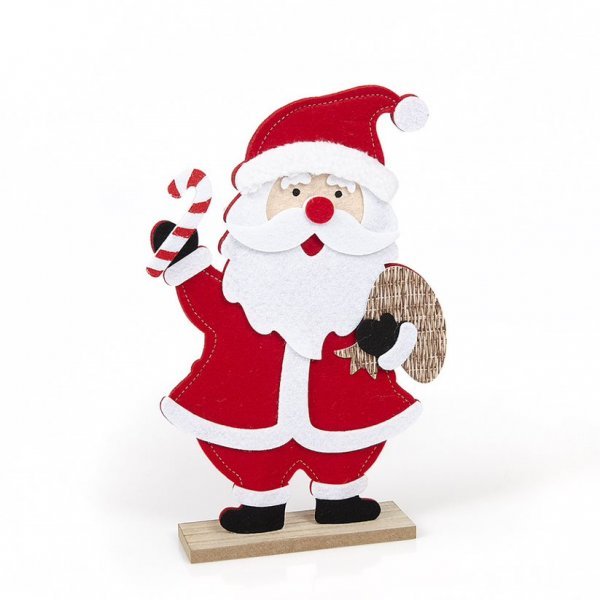 Χριστουγεννιάτικος Διακοσμητικός Ξύλινος Άγιος Βασίλης (60cm)