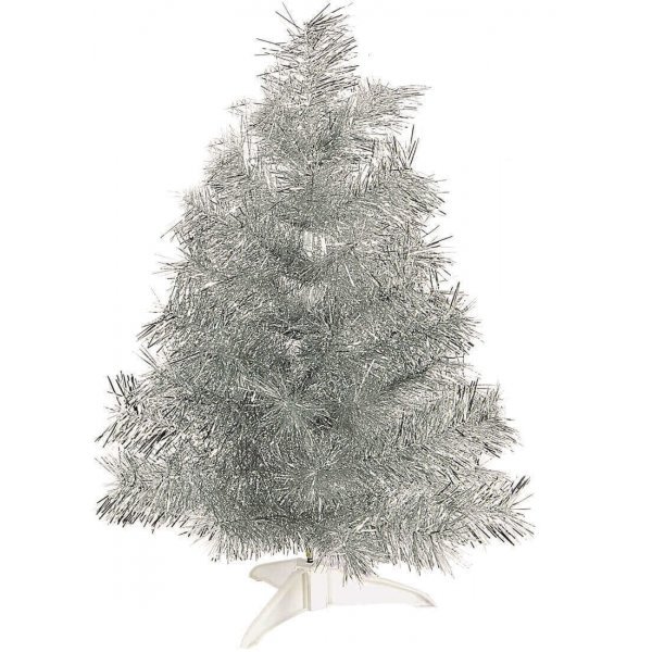 Χριστουγεννιάτικο Επιτραπέζιο Δέντρο Ασημί (60cm)