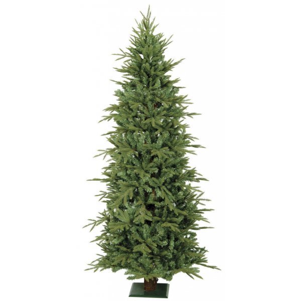 Χριστουγεννιάτικο Δέντρο Slim με Ξύλινο Κορμό (2,25m)