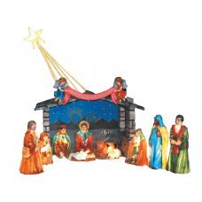 Χριστουγεννιάτικη Φάτνη με Φιγούρες και Αστέρι (4m)