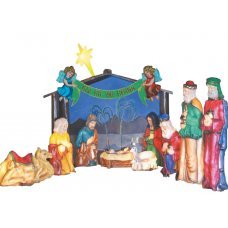 Χριστουγεννιάτικη Φάτνη με Φωτιζόμενες Φιγούρες (2,3m)