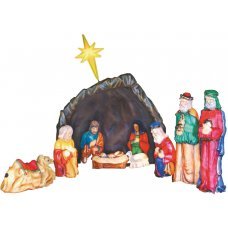 Χριστουγεννιάτικη Φάτνη με Φωτιζόμενες Φιγούρες (2.4m)