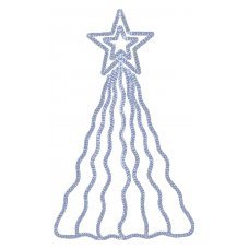 Χριστουγεννιάτικo Επιστύλιo Αστέρι με Ουρές και Φωτοσωλήνα LED (2.5m)