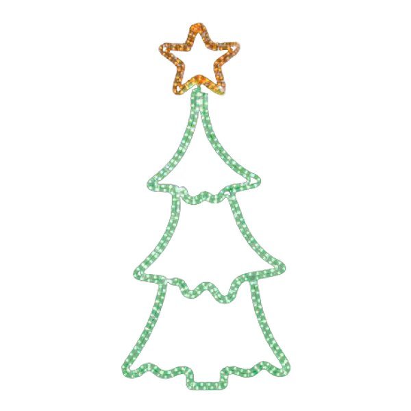 Χριστουγεννιάτικo Επιστύλιo Δέντρο με Φωτοσωλήνα LED (1.45m)
