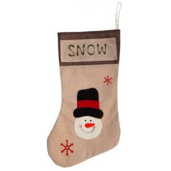 Χριστουγεννιάτικη Διακοσμητική Κάλτσα, Χιονάνθρωπος "Snow" (48cm)