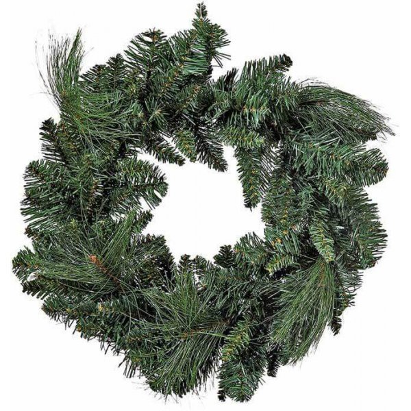 Χριστουγεννιάτικο Διακοσμητικό Στεφάνι Mixed, Πράσινο (50cm)