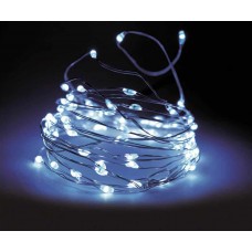 20 Λευκά Ψυχρά Λαμπάκια LED Copper Μπαταρίας (1m)