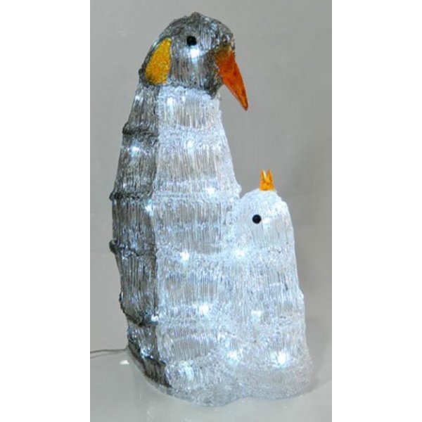 Χριστουγεννιάτικοι Φωτιζόμενοι Πιγκουίνοι με 48 LED (42cm)