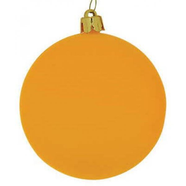 Χριστουγεννιάτικη Μπάλα Πορτοκαλί - Νέον (8cm)