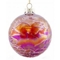 Χριστουγεννιάτικες Γυάλινες Μπάλες Διάφανες Ιριδίζουσες - Σετ 4 Τεμ. (8cm)