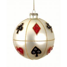 Χριστουγεννιάτικη Γυάλινη Μπάλα Ασημί (10cm)