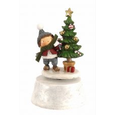 Χριστουγεννιάτικο Διακοσμητικό Δεντράκι με Ηχο Πολύχρωμο (20cm)