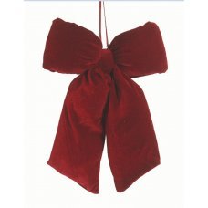 Χριστουγεννιάτικος Φιόγκος Υφασμάτινος Κόκκινος (36cm)