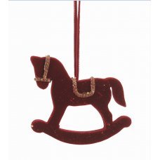 Χριστουγεννιάτικο Αλογάκι Κόκκινο (9cm)