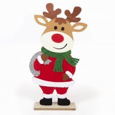 Χριστουγεννιάτικος Διακοσμητικός Ξύλινος Τάρανδος (30cm)