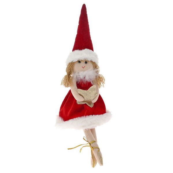 Χριστουγεννιάτικο Διακοσμητικό Κοριτσάκι με Αστέρι (54cm)