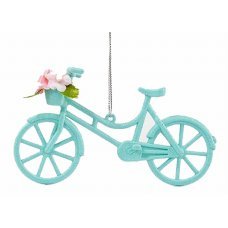 Χριστουγεννιάτικο Ακρυλικό Ποδήλατο Γαλάζιο (13cm)