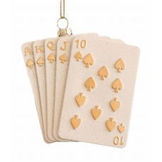 Χριστουγεννιάτικη Κρεμαστή Τράπουλα Χρυσή (11cm)