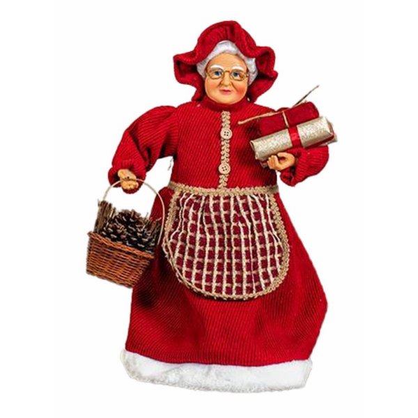 Χριστουγεννιάτικη Διακοσμητική Γυναίκα του Άγιου Βασίλη Κόκκινη (45cm)