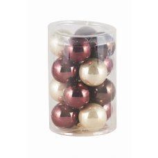 Χριστουγεννιάτικες Γυάλινες Μπάλες Πολύχρωμες - Σετ 16τεμ. (3,5cm)