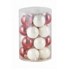 Χριστουγεννιάτικες Γυάλινες Μπάλες Δίχρωμες - Σετ 20 τεμ. (6cm)