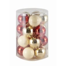 Χριστουγεννιάτικες Γυάλινες Μπάλες Πολύχρωμες - Σετ 20 τεμ. (6cm)