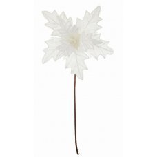 Χριστουγεννιάτικο Λουλούδι Αλεξανδρινό Χιονισμένο Λευκό (30cm)