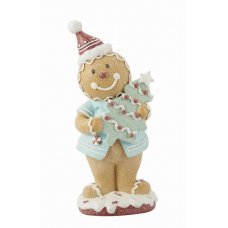 Χριστουγεννιάτικο Διακοσμητικό Αγοράκι Ζαχαρωτό με Δεντράκι (25cm)