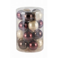 Χριστουγεννιάτικες Γυάλινες Μπάλες Πολύχρωμες - Σετ 20 τεμ. (6cm)
