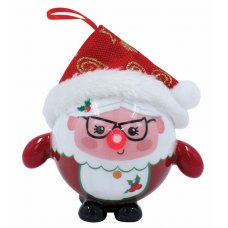 Χριστουγεννιάτικη Φωτιζόμενη Μπάλα Άγιος Βασίλης με LED (8cm)