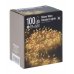 100 Λευκά Θερμά Φωτάκια LED Copper Cluster Εξωτερικού Χώρου, με Μπαταρία (1m)