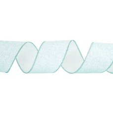 Χριστουγεννιάτικη Διακοσμητική Κορδέλα από Λινάτσα Γαλάζια (10m)