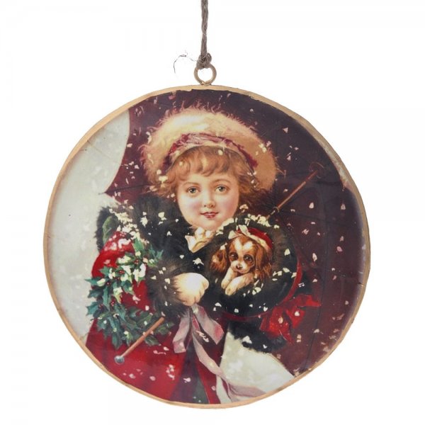 Χριστουγεννιάτικo Μεταλλικo Κοριτσάκι (16cm)
