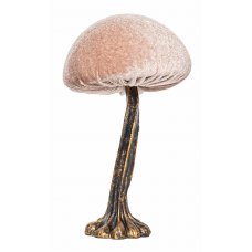 Χριστουγεννιάτικο Διακοσμητικό Μανιτάρι Μπεζ (14cm)