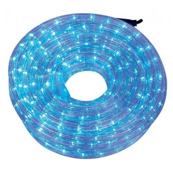 Μπλε Φωτοσωλήνας LED, με Διάφανο Καλώδιο 2 Γραμμών (48m)