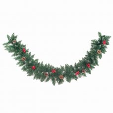 Χριστουγεννιάτικη Διακοσμητική Γιρλάντα με Berries και Κουκουνάρια (2.7m)