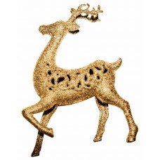 Χριστουγεννιάτικο Χρυσό Ελάφι με Χρυσόσκονη