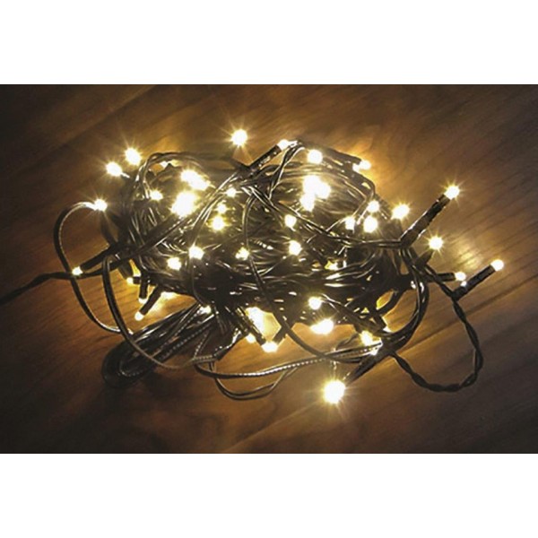 100 Λευκά Θερμά Λαμπάκια LED Επεκτεινόμενα Εξωτερικού Χώρου, με Πράσινο Καλώδιο 31V (5m) 100 Λευκά Θερμά Λαμπάκια LED Επεκτεινόμενα Εξωτερικού Χώρου, με Πράσινο Καλώδιο 31V (5m)